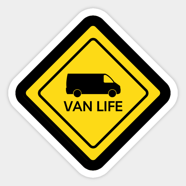 Van Life Traffic Sign Sticker by Van Life Garb